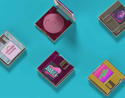 Floppy Disk Blush/Powder Makeup Packaging Concept