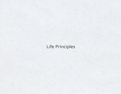 Life principles