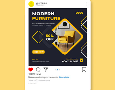 Modern Furniture Sale instagram Post Design