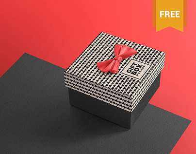 Delicate and Free Gift Box Mockup