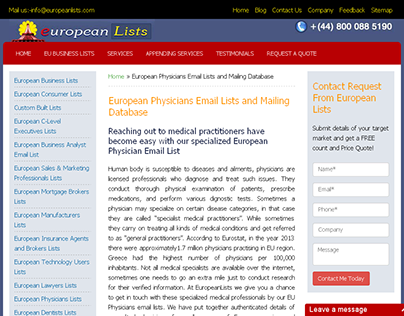 Physicians Email List mailing list of physicians