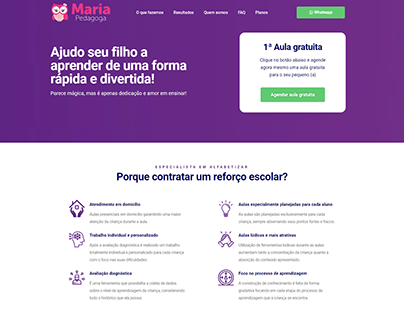 Landing Page - Maria Pedagoga