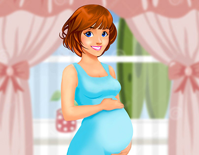 Pregnant girl Character