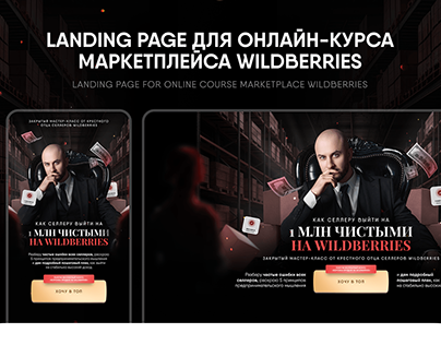 Landing page for online course marketplace Wildberries