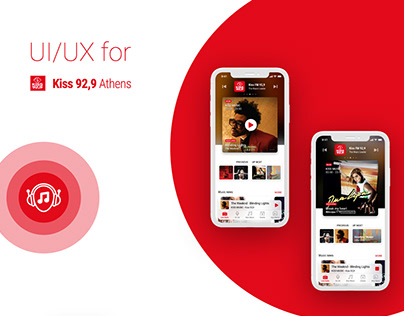 Kiss 92,9 Athens - mobile app UX/UI