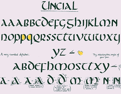 Uncial Letter Style