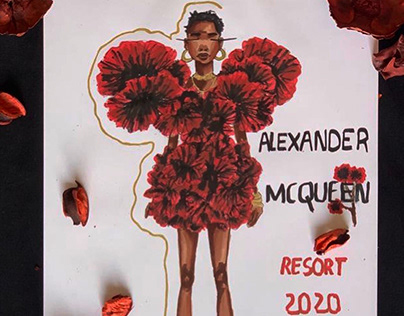 Alexander McQueen Resort 2020- Fashion Illustration