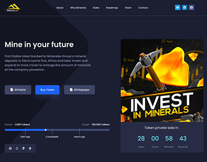 Web design & development - crypto token launch website