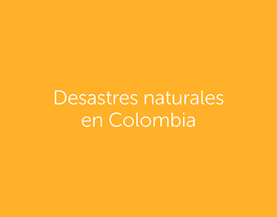 Desastres naturales en Colombia