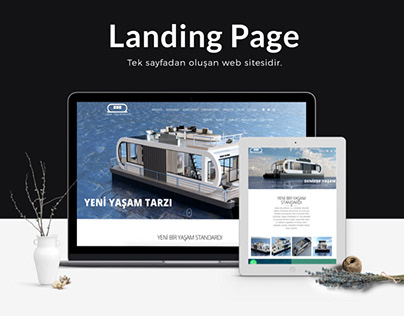 Houseboat Landing Page Website Design. 2020