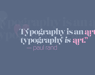 Typography is art.
