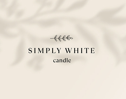 Лого и этикетки для органических свечей SIMPLY WHITE
