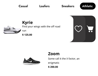 Footwear Brand App UI