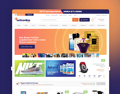 Satış Online Web UI Design