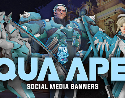 Aqua Apes Social Media Banners