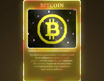 3D Holographic Cryptocurrencies Card Collection