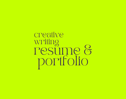 Creative Writing - Resume & Portfolio
