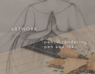 Artwork - pencil rendering & pen and ink works.
