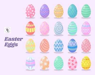 Easter Eggs - 20 Vector Illustrations