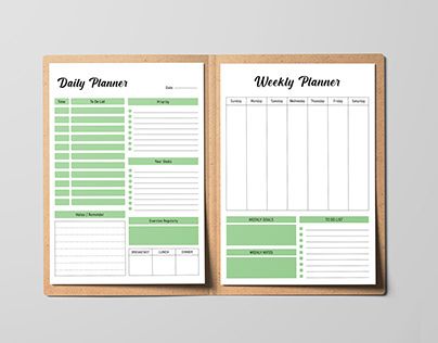 Daily, Weekly, Monthly Planner Design