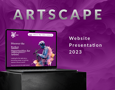 Website UI Presentation - ArtScape (Artist's Website)