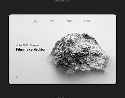 A Minimal Videographers Website Mockup