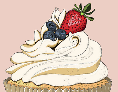 Summer Berries Cupcake