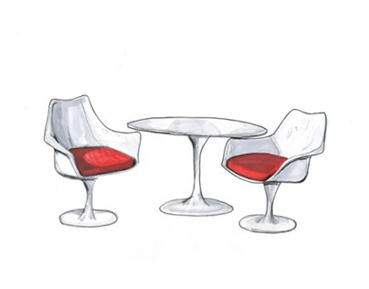 Tulip Chair and Table by Saarinen