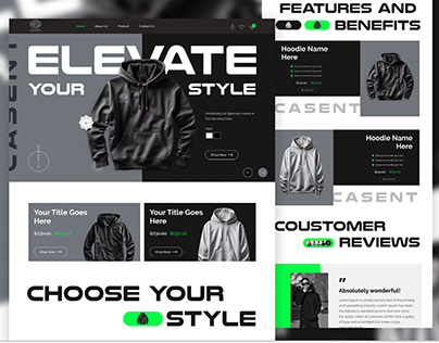 hoodies ecommerce store website design