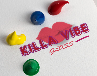 Lip gloss logo design.