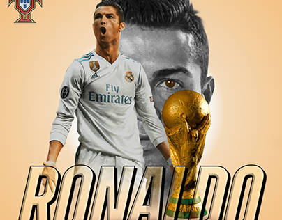 Cristiano Ronaldo with world cup desing