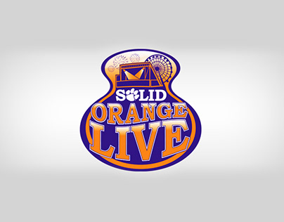 Clemson University - Solid Orange Live, identity logo