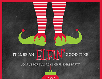 Tulsack Christmas Invitations