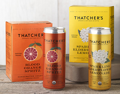 Thatcher's Organic Canned Cocktails Design & Logo
