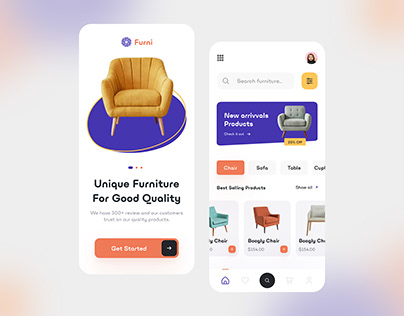 🪑Furni - Furniture Mobile Apps Design