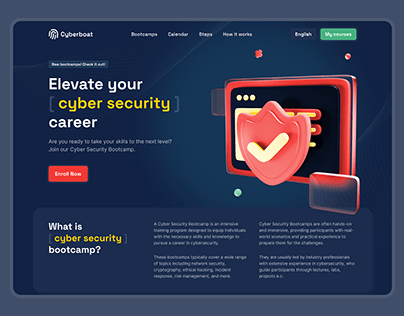Cyber Security Bootcamps Landing Page