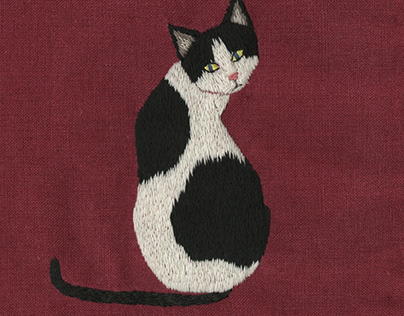 Project thumbnail - cat embroidery