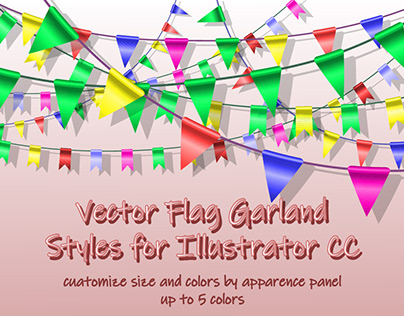 Vector Flag Garland - Graphic Styles
