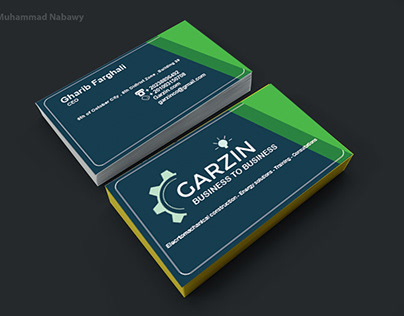 Business cards for Garzin for Engneering services