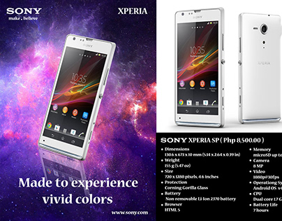8 x 10 Sony Xperia Flyer Back to Back