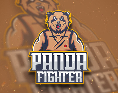 Panda Fighter Mascot Logo Design || Gaming Logo Design