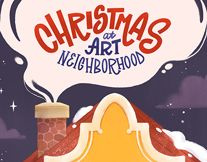 Christmas at Art Neighborhood. Characters design
