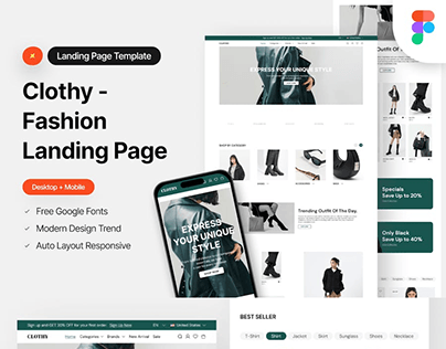 Clothy - Fashion Landing Page