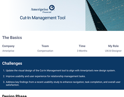 Cut-In Management Tool