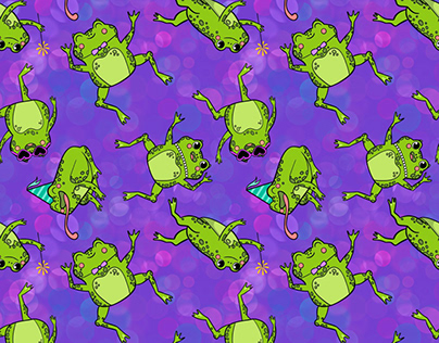 Seamless Pattern Frogs