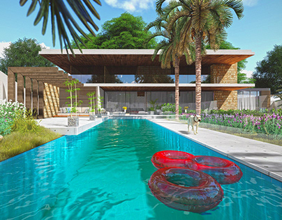 MAQUETE DIGITAL: Casas com piscina