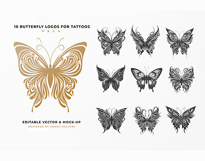 BUTTERFLY LOGOS FOR TATTOOS