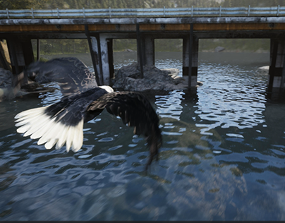 Eagle Flying | Rendered Video using Unreal