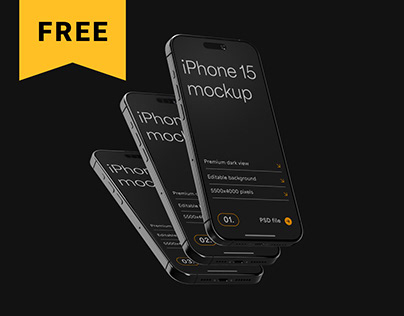Free iPhone 15 Pro Mockup