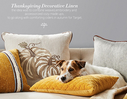 Thanksgiving home linen for Target.